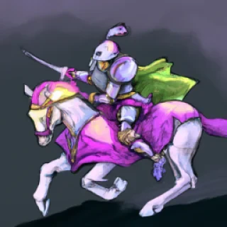 A knight Ridin a Horse